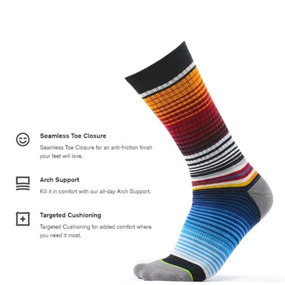 Southwestern Striped Athletic Fit Comfort Crew Socks - SIZE L (7-12) - Picture 5 of 5